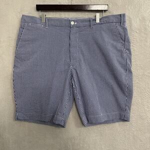 Polo Golf Ralph Lauren Houndstooth Seersucker Shorts Men's Size 40 Blue Crest